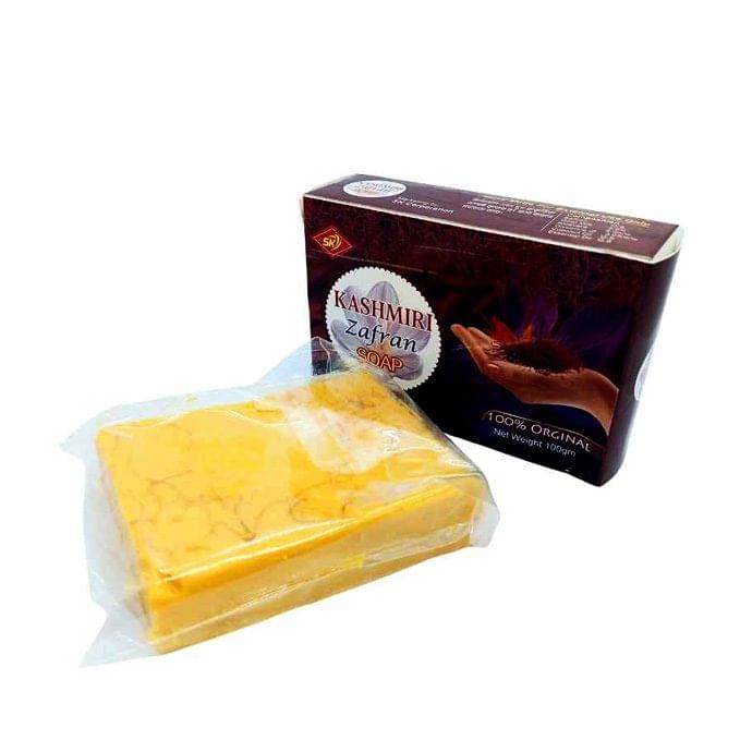 Kashmiri Zafran (Saffron) & Goat Milk Soap – 100% Original Brightening & Moisturizing Bar - Image 1